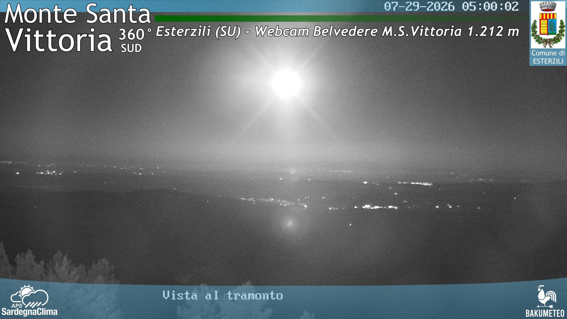 time-lapse frame, Monte Santa Vittoria Sud webcam