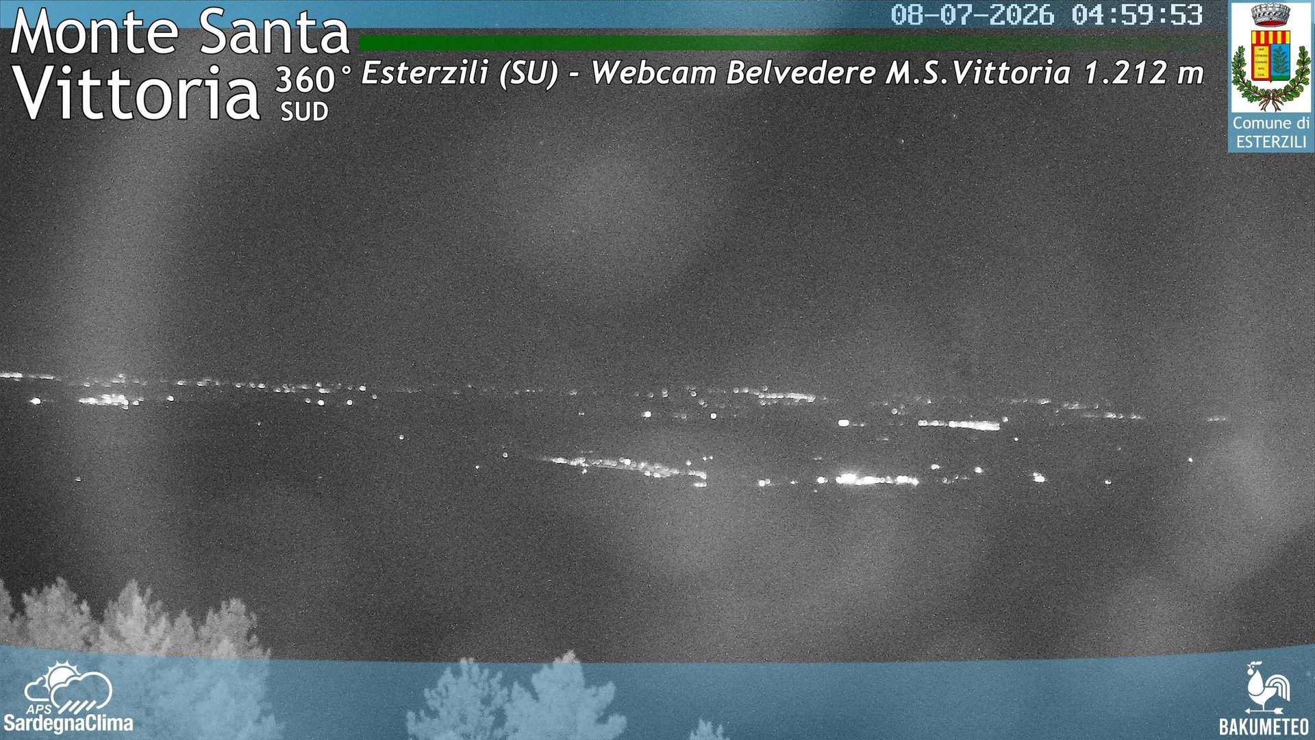 time-lapse frame, Monte Santa Vittoria Sud webcam