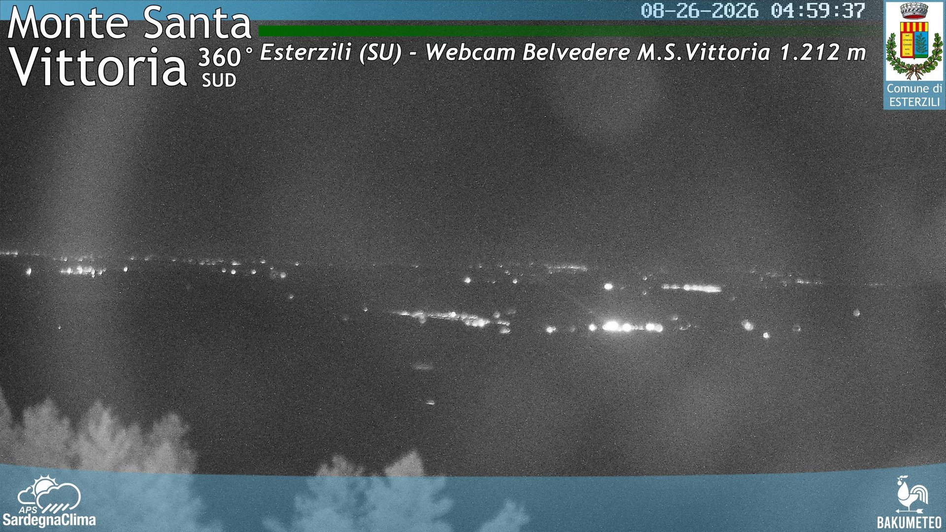 time-lapse frame, Monte Santa Vittoria Sud webcam