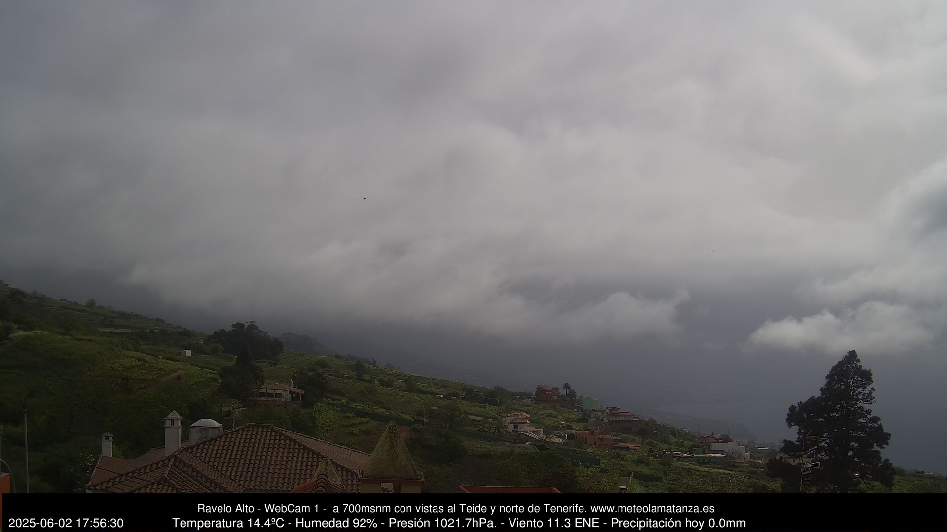 time-lapse frame, MeteoRavelo- Visión N de Tenerife webcam