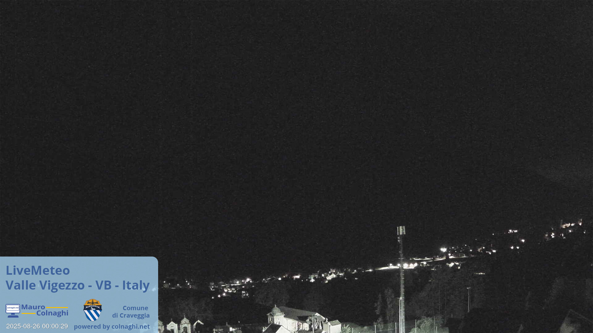 time-lapse frame, Valle Vigezzo webcam