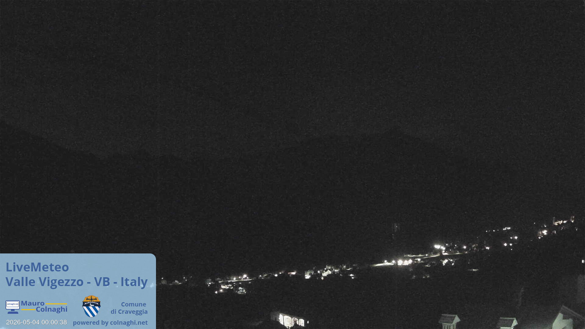 time-lapse frame, Valle Vigezzo webcam