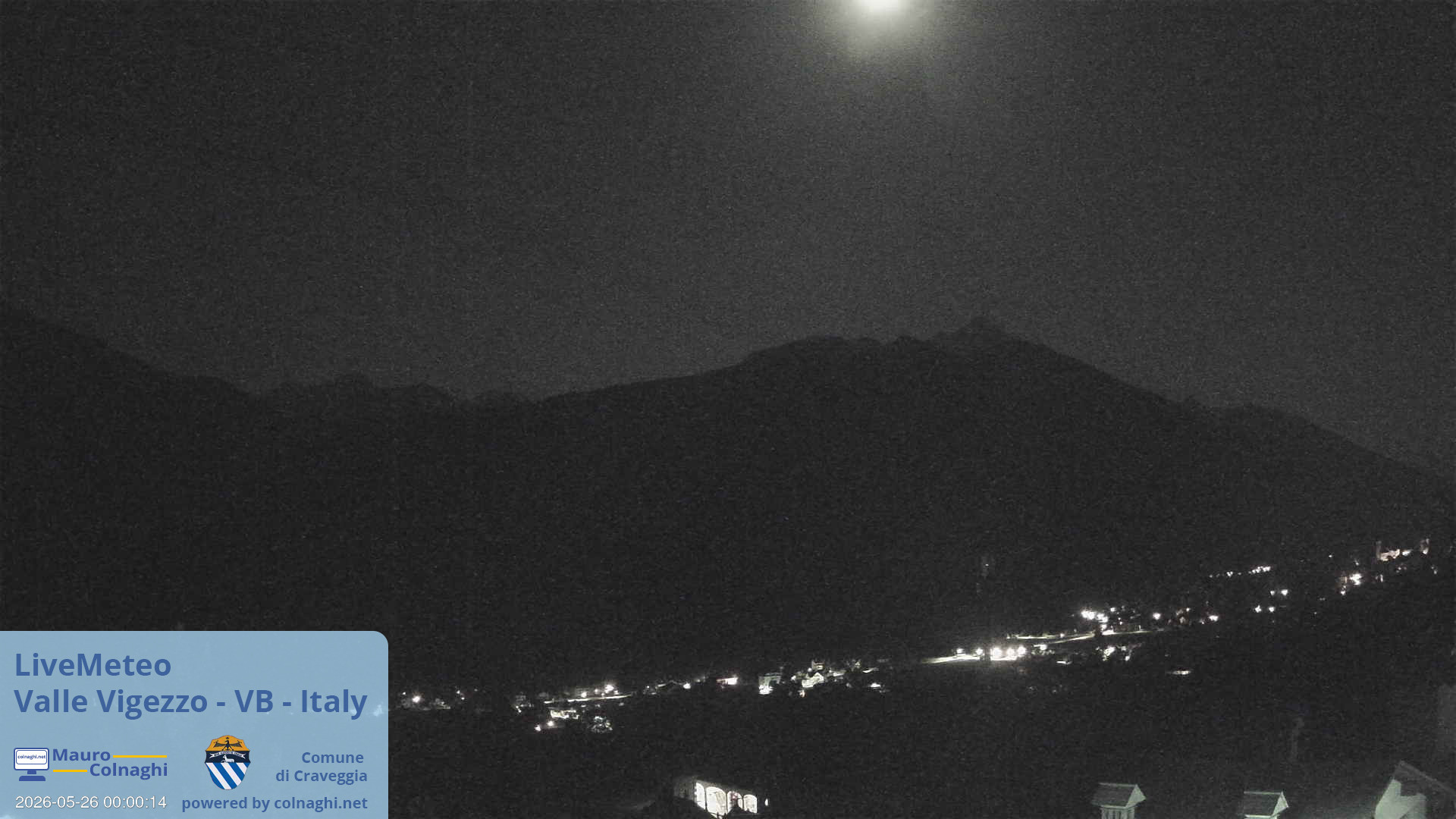 time-lapse frame, Valle Vigezzo webcam