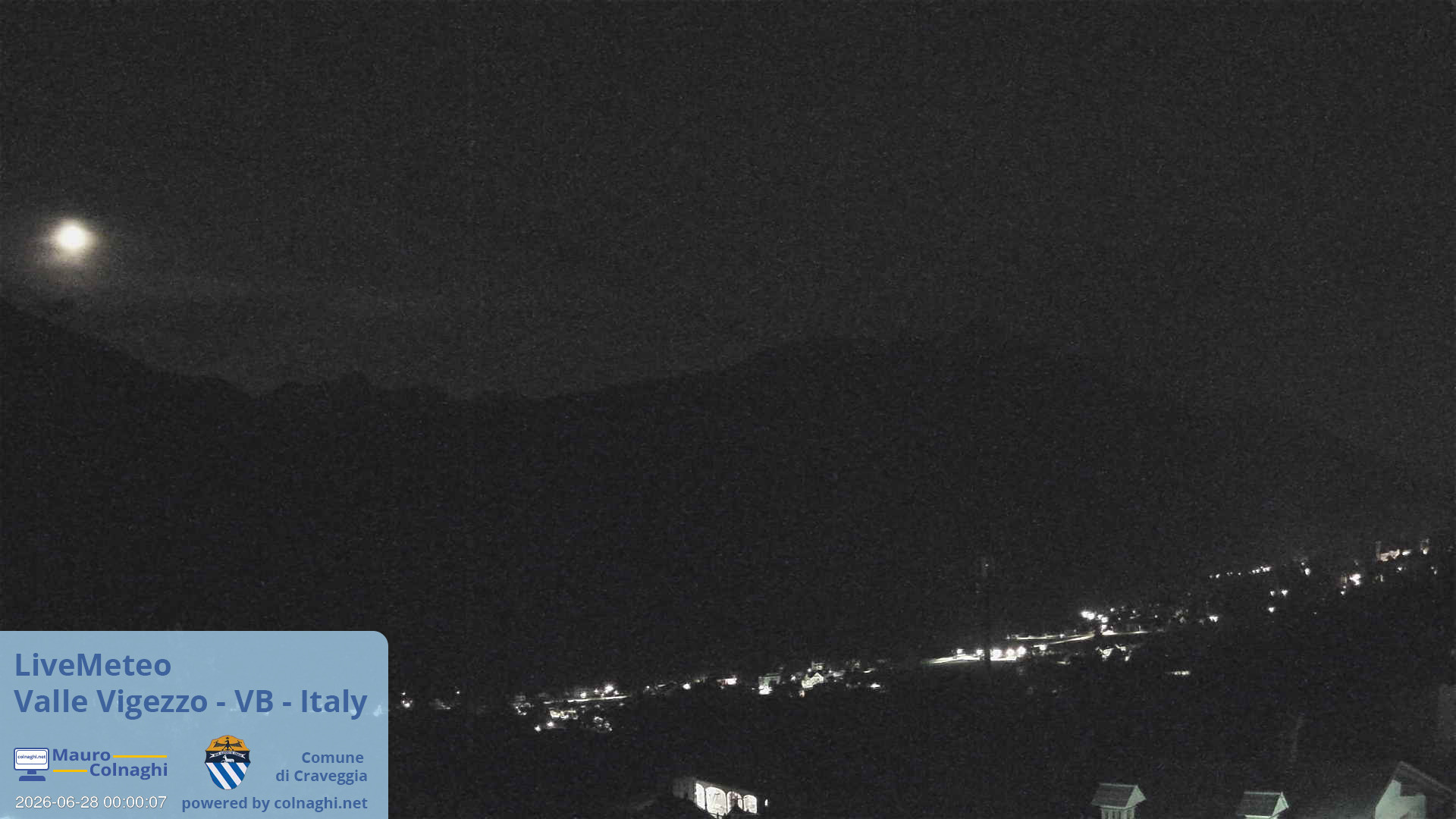 time-lapse frame, Valle Vigezzo webcam