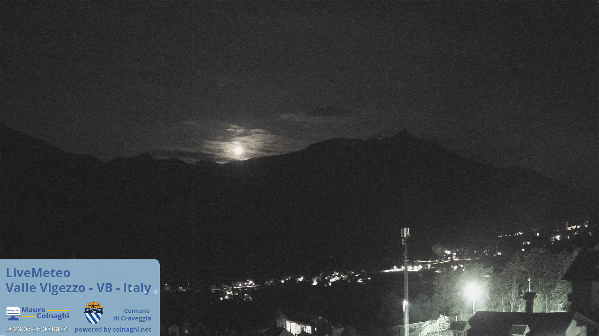 time-lapse frame, Valle Vigezzo webcam