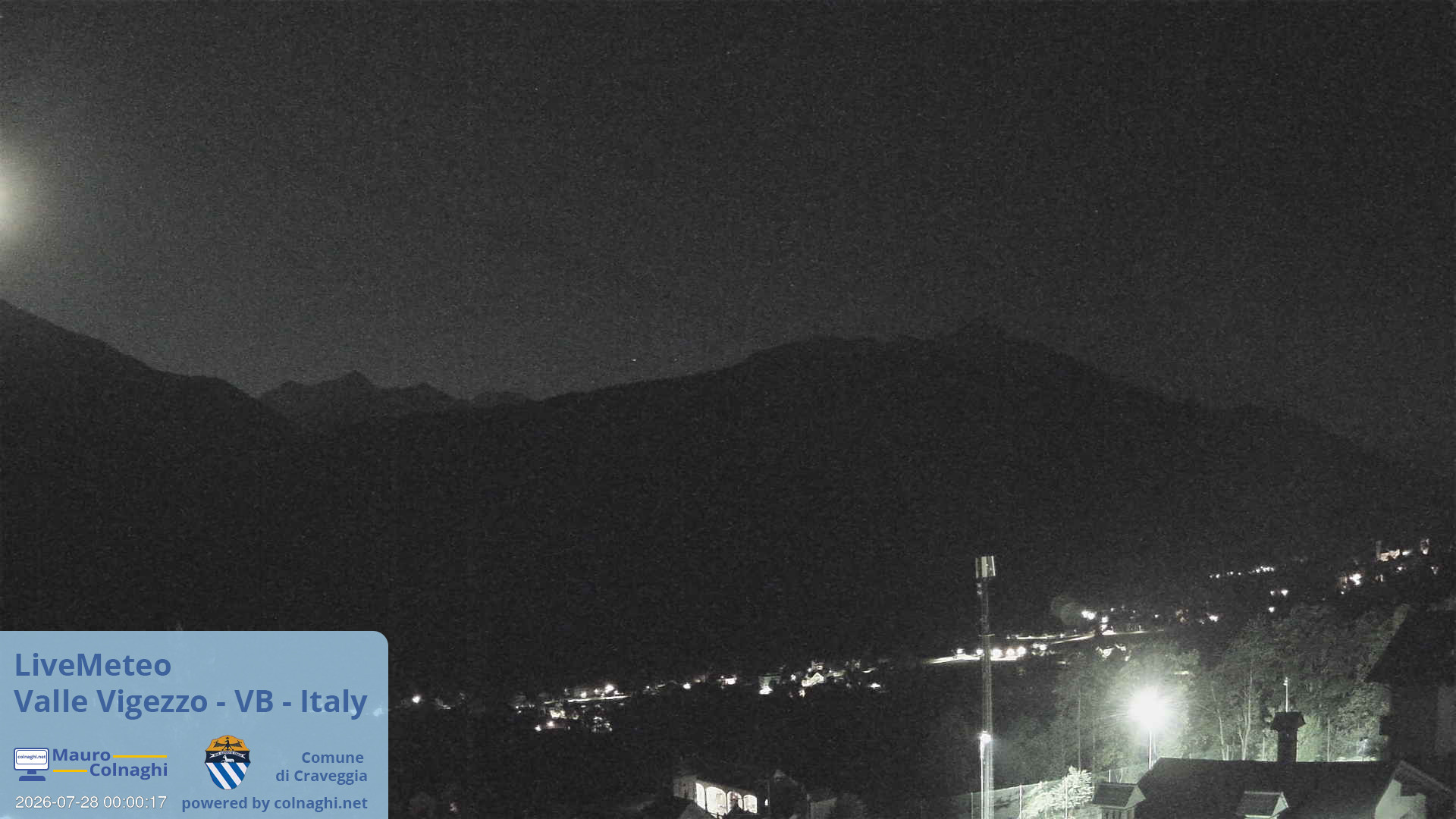 time-lapse frame, Valle Vigezzo webcam