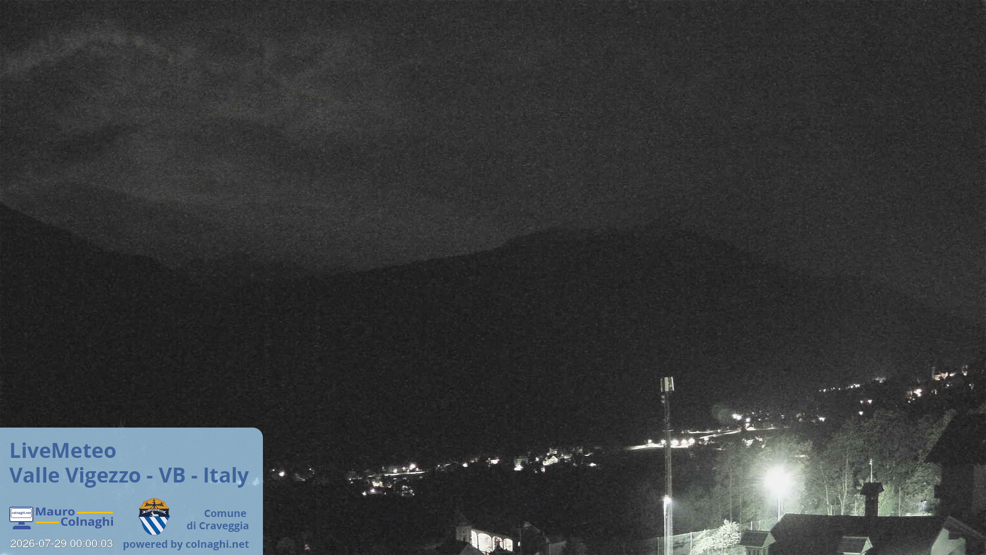 time-lapse frame, Valle Vigezzo webcam