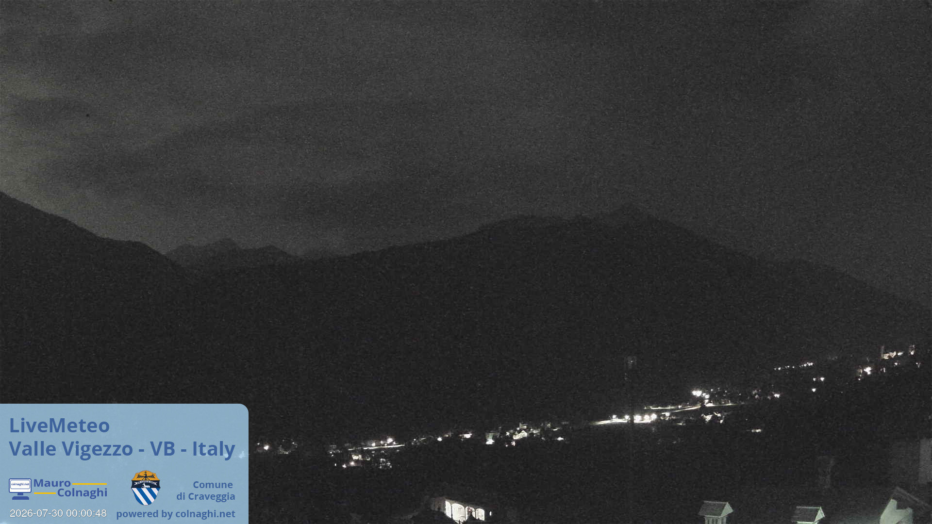 time-lapse frame, Valle Vigezzo webcam