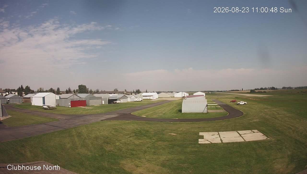 view from North view of Lacombe Airport on 2026-08-23