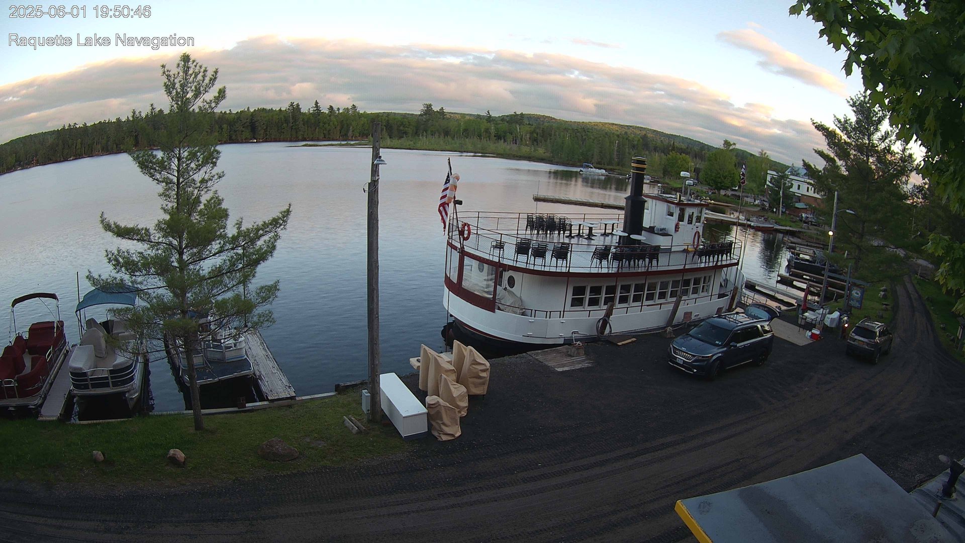 time-lapse frame, Raquette Lake Navigation  webcam