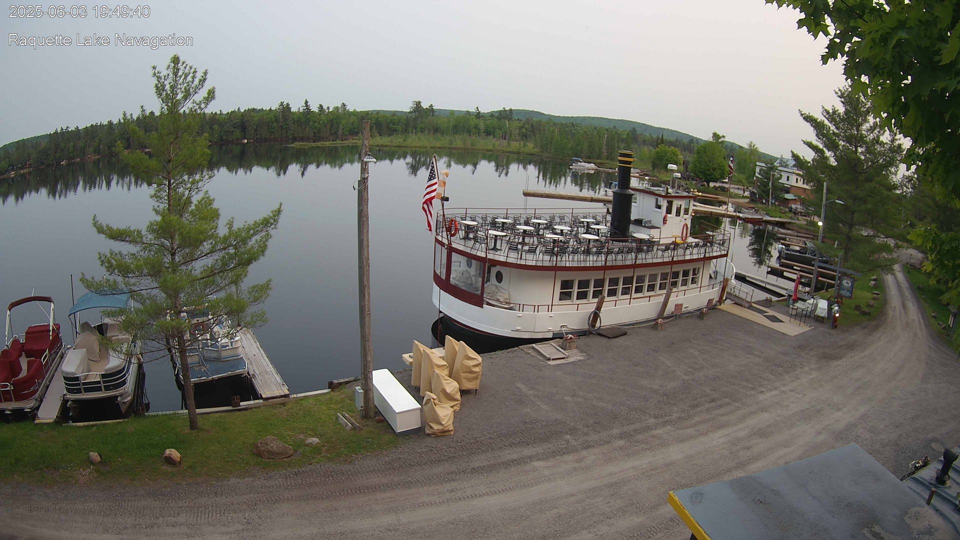 time-lapse frame, Raquette Lake Navigation  webcam
