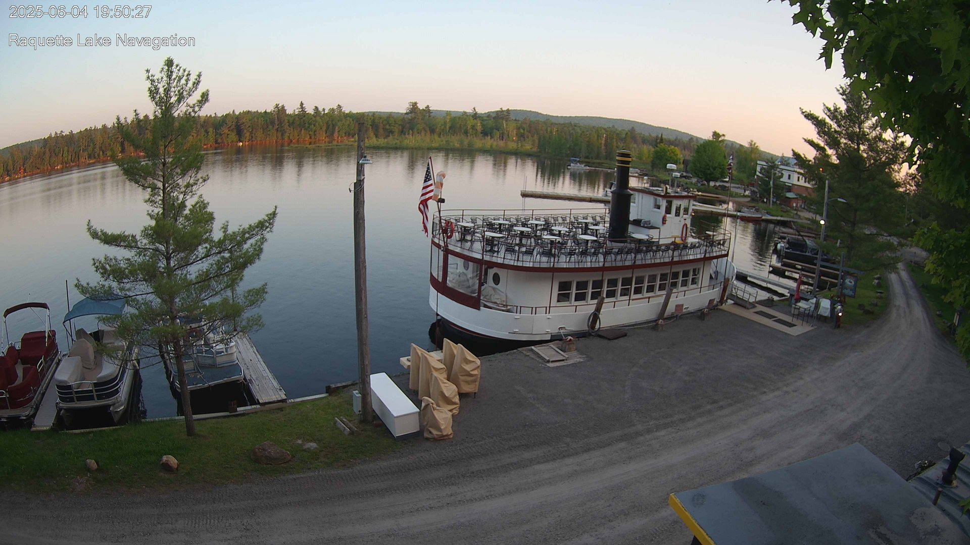 time-lapse frame, Raquette Lake Navigation  webcam