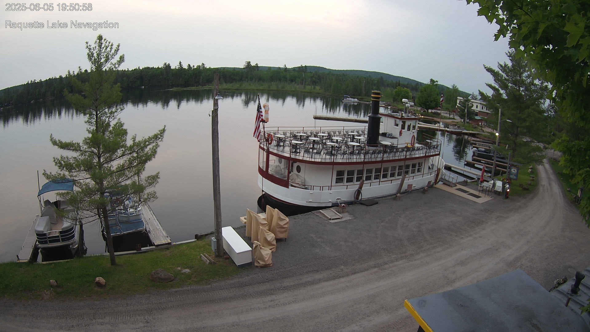 time-lapse frame, Raquette Lake Navigation  webcam