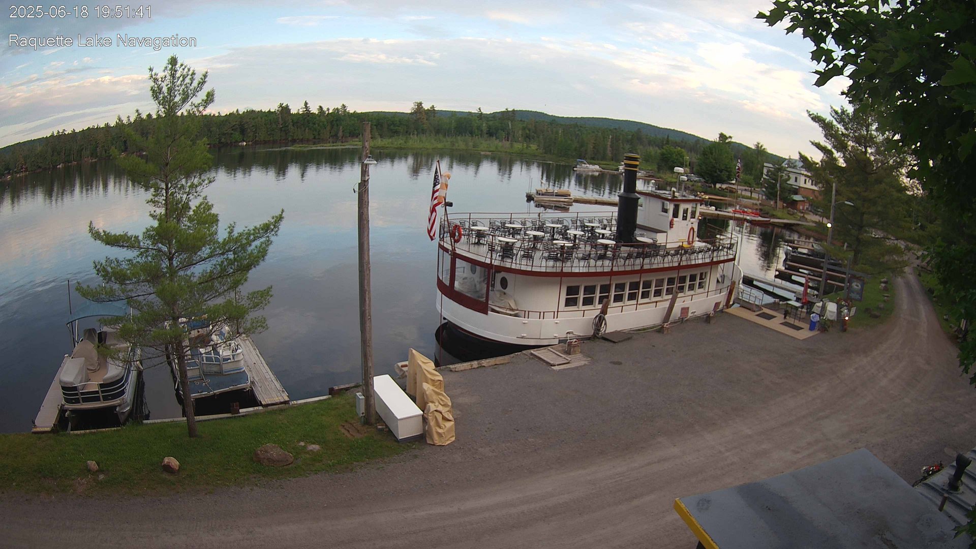 time-lapse frame, Raquette Lake Navigation  webcam