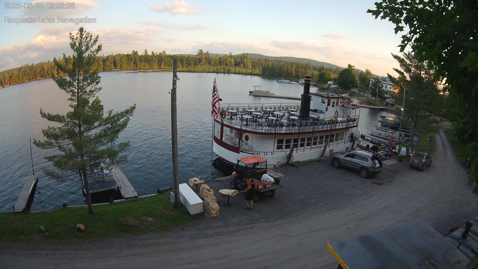time-lapse frame, Raquette Lake Navigation  webcam