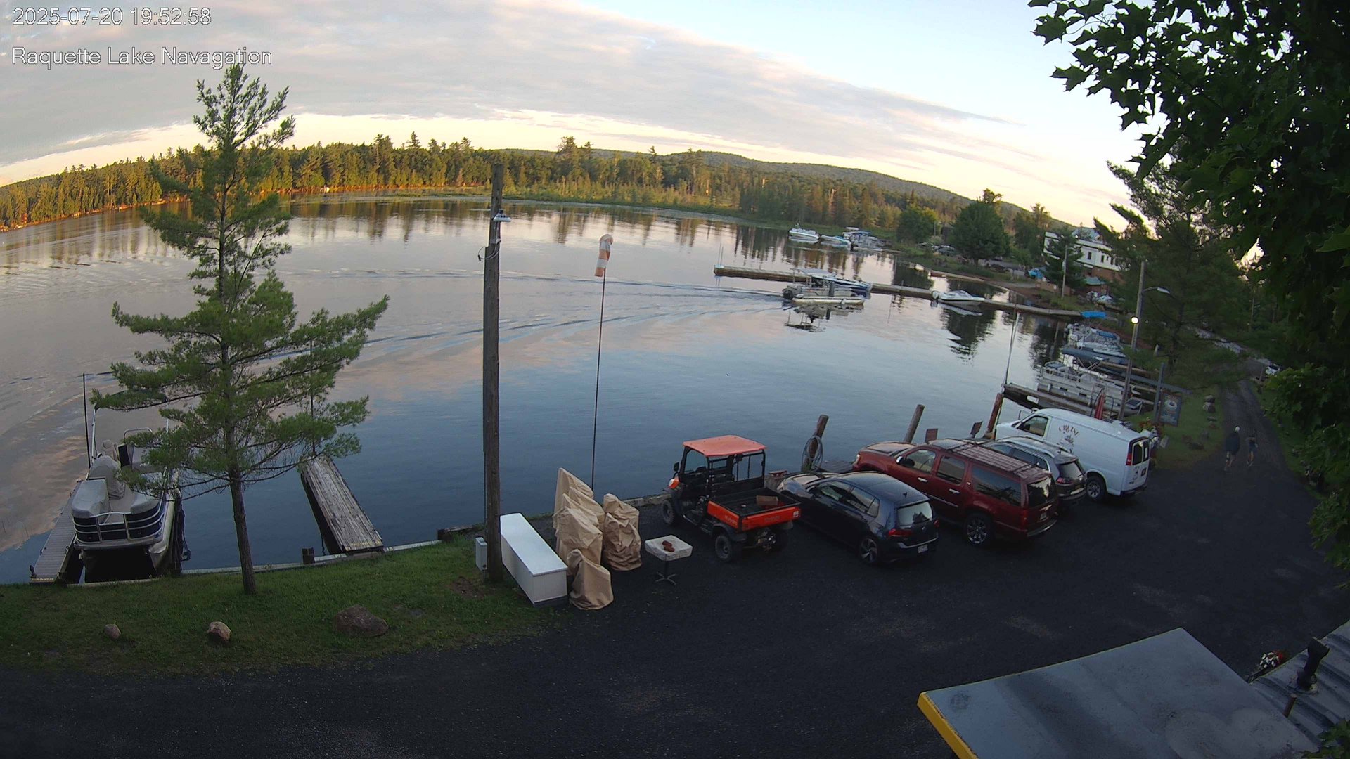 time-lapse frame, Raquette Lake Navigation  webcam