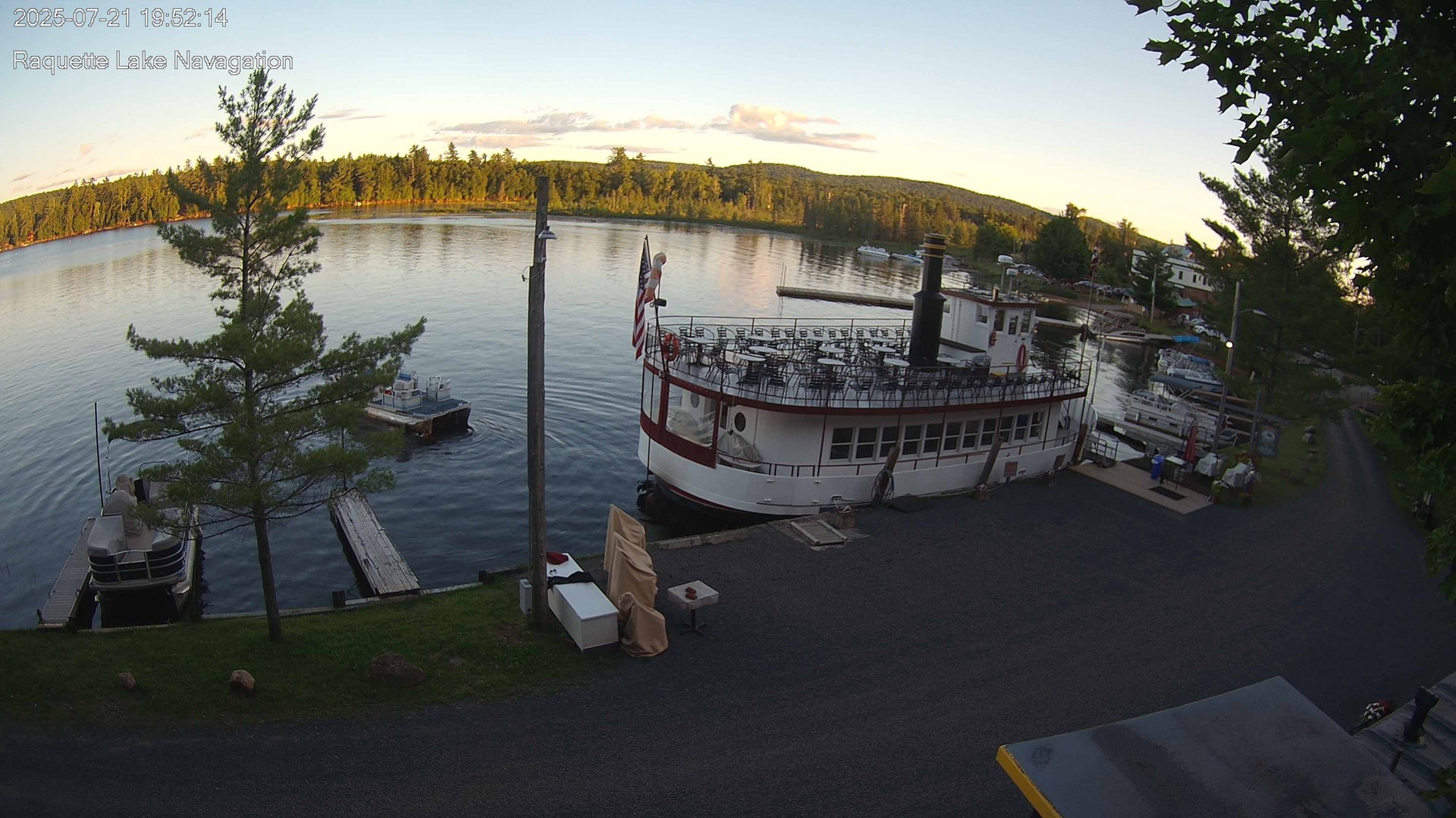 time-lapse frame, Raquette Lake Navigation  webcam