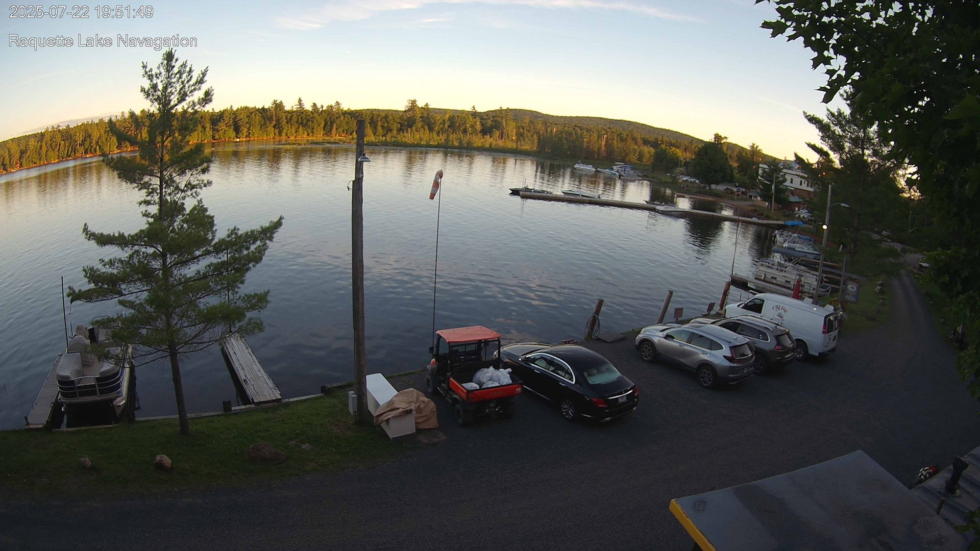 time-lapse frame, Raquette Lake Navigation  webcam