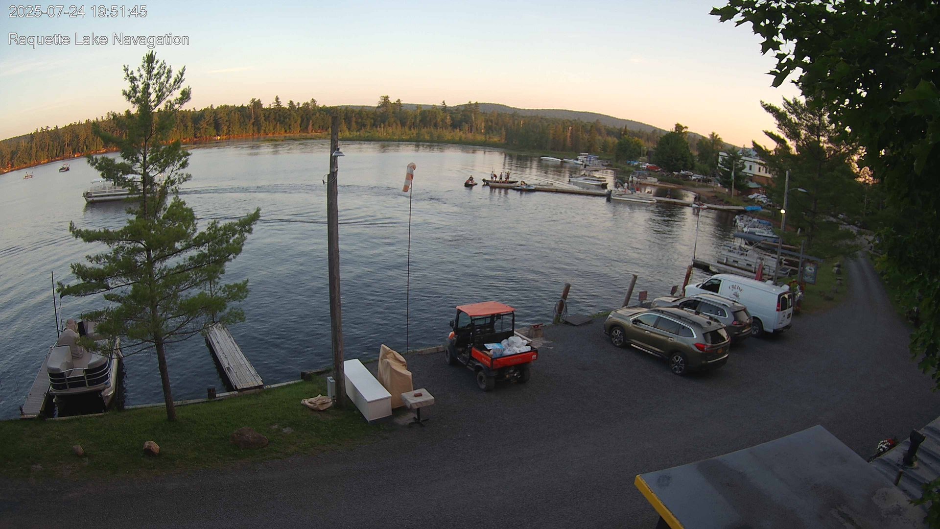 time-lapse frame, Raquette Lake Navigation  webcam