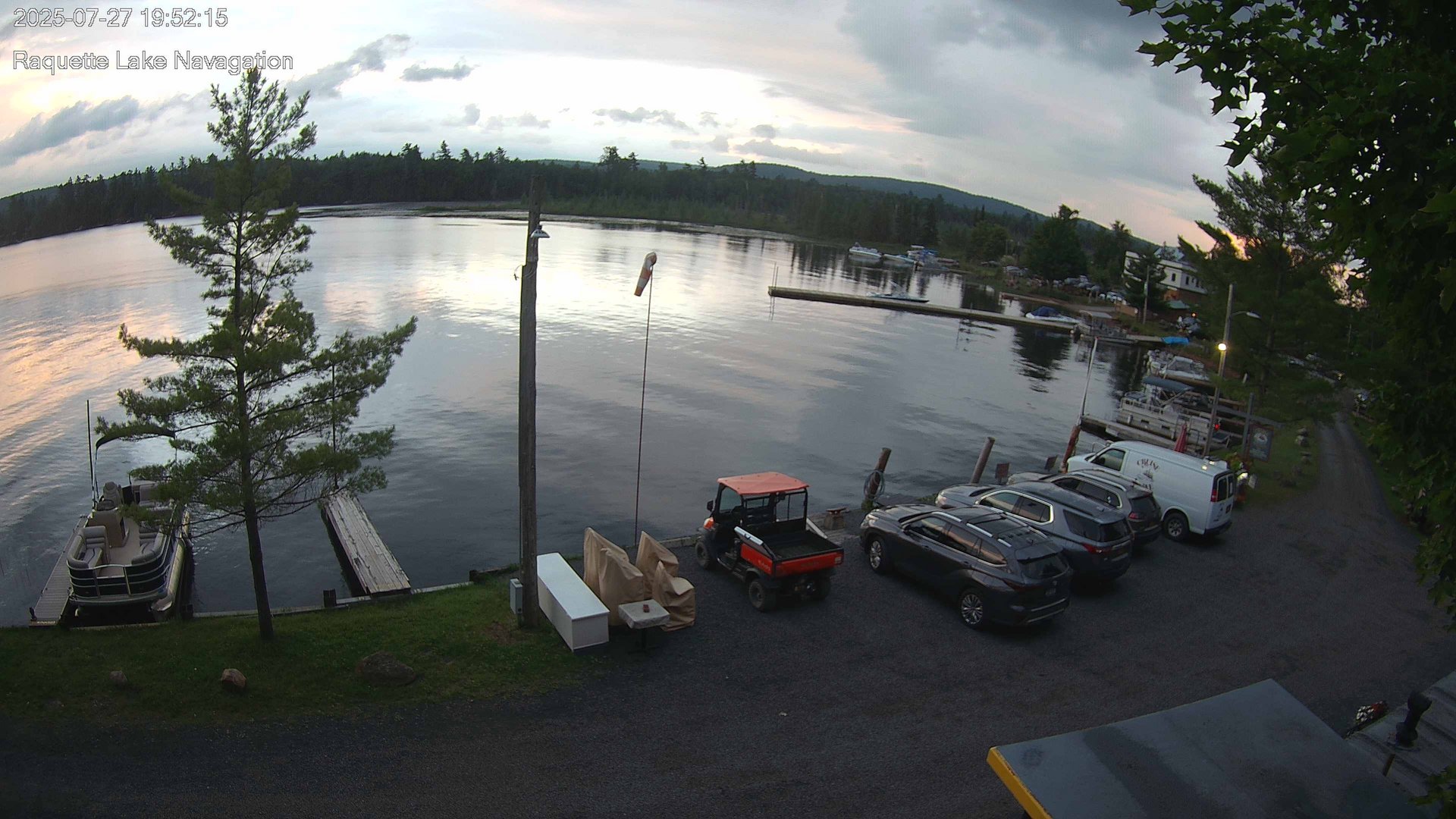 time-lapse frame, Raquette Lake Navigation  webcam