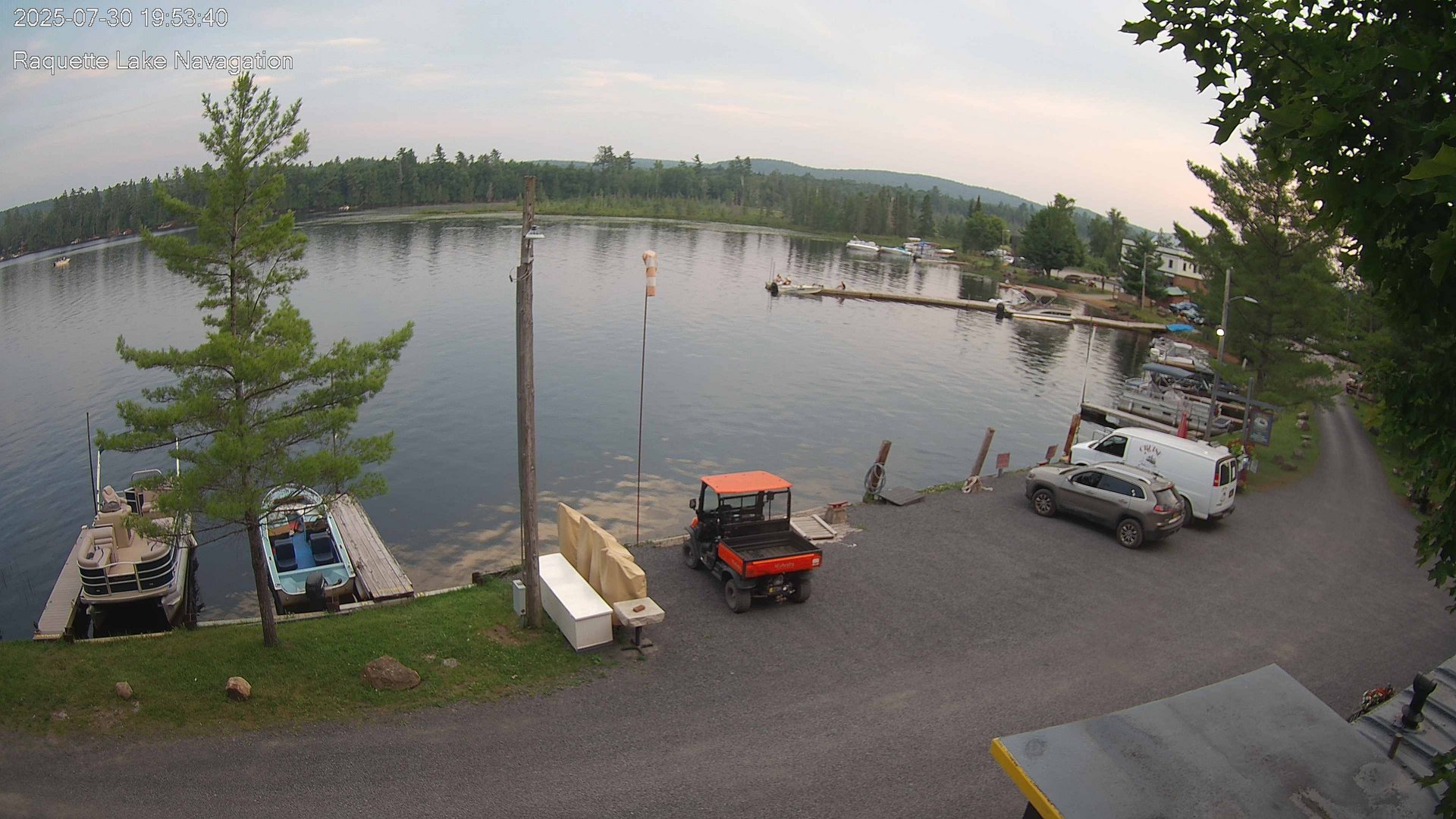 time-lapse frame, Raquette Lake Navigation  webcam