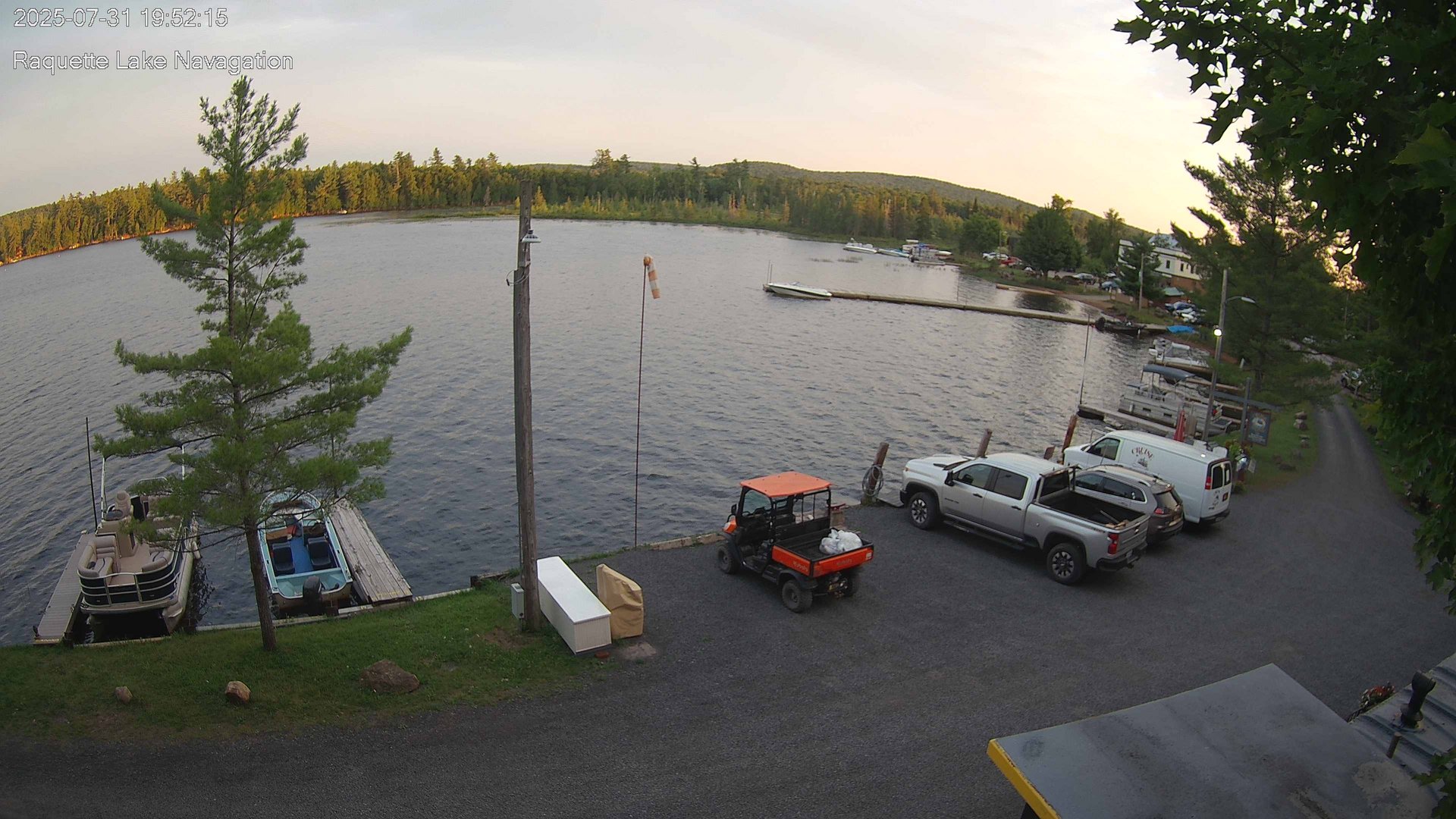 time-lapse frame, Raquette Lake Navigation  webcam