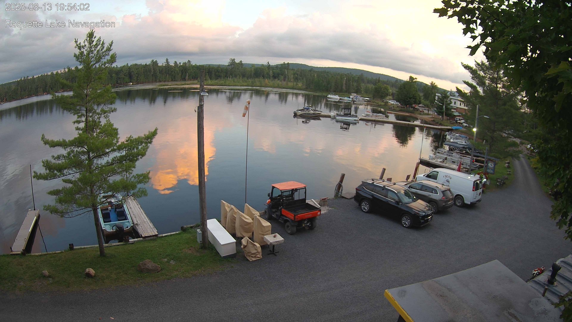 time-lapse frame, Raquette Lake Navigation  webcam