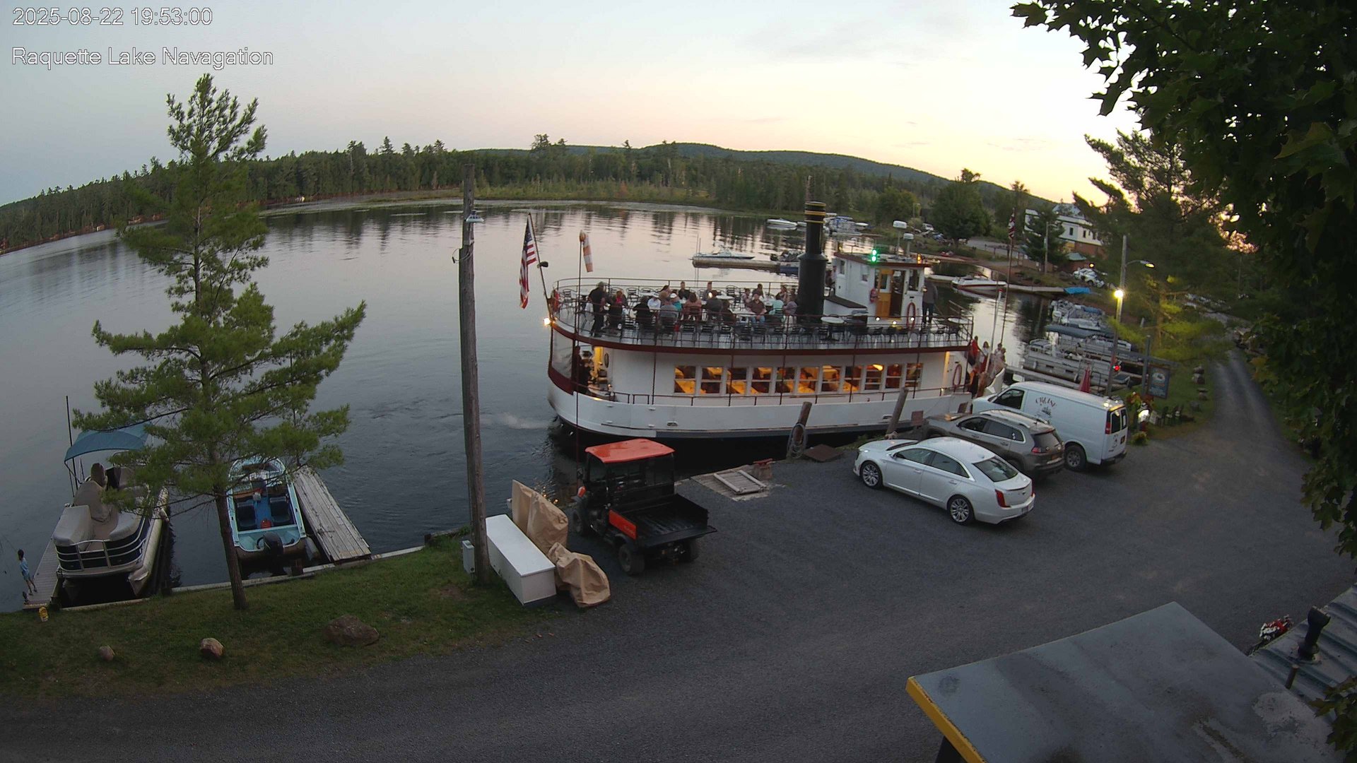 time-lapse frame, Raquette Lake Navigation  webcam