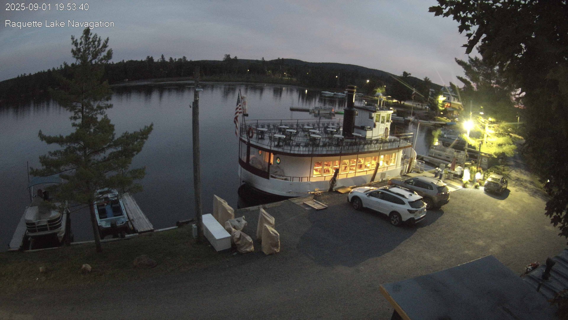 time-lapse frame, Raquette Lake Navigation  webcam