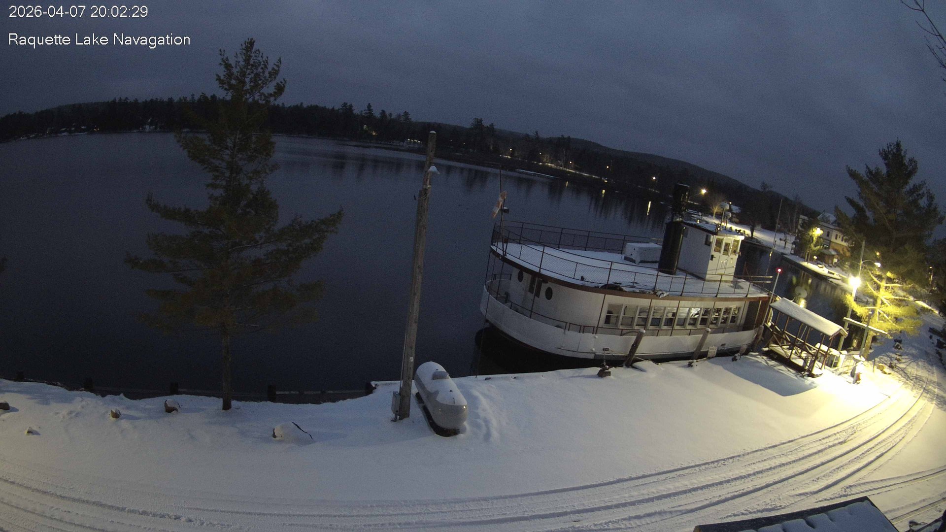 time-lapse frame, Raquette Lake Navigation  webcam