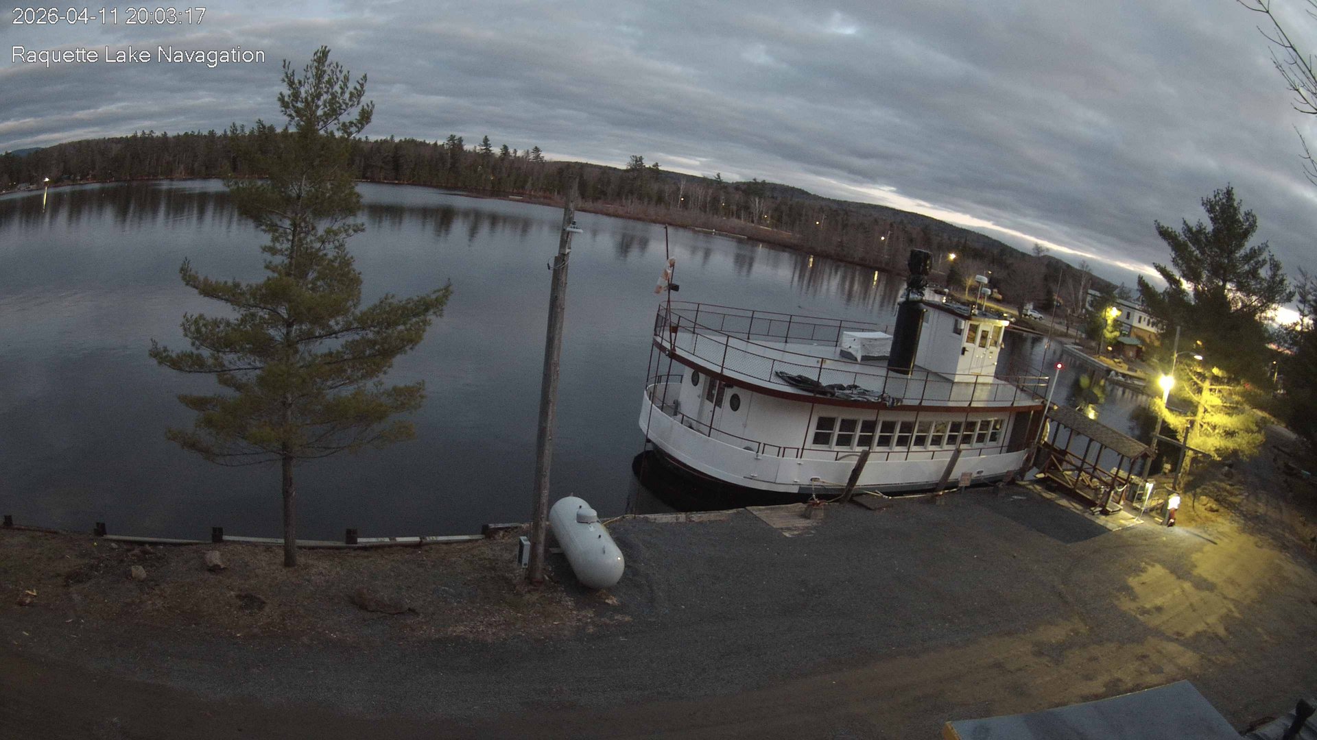 time-lapse frame, Raquette Lake Navigation  webcam
