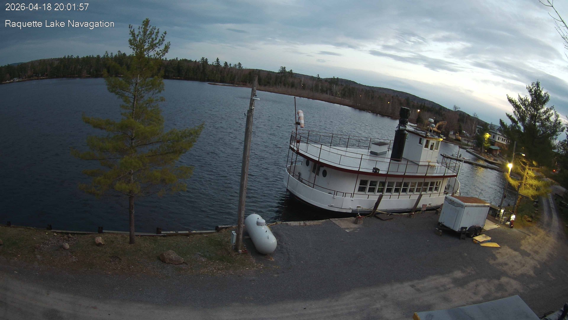 time-lapse frame, Raquette Lake Navigation  webcam