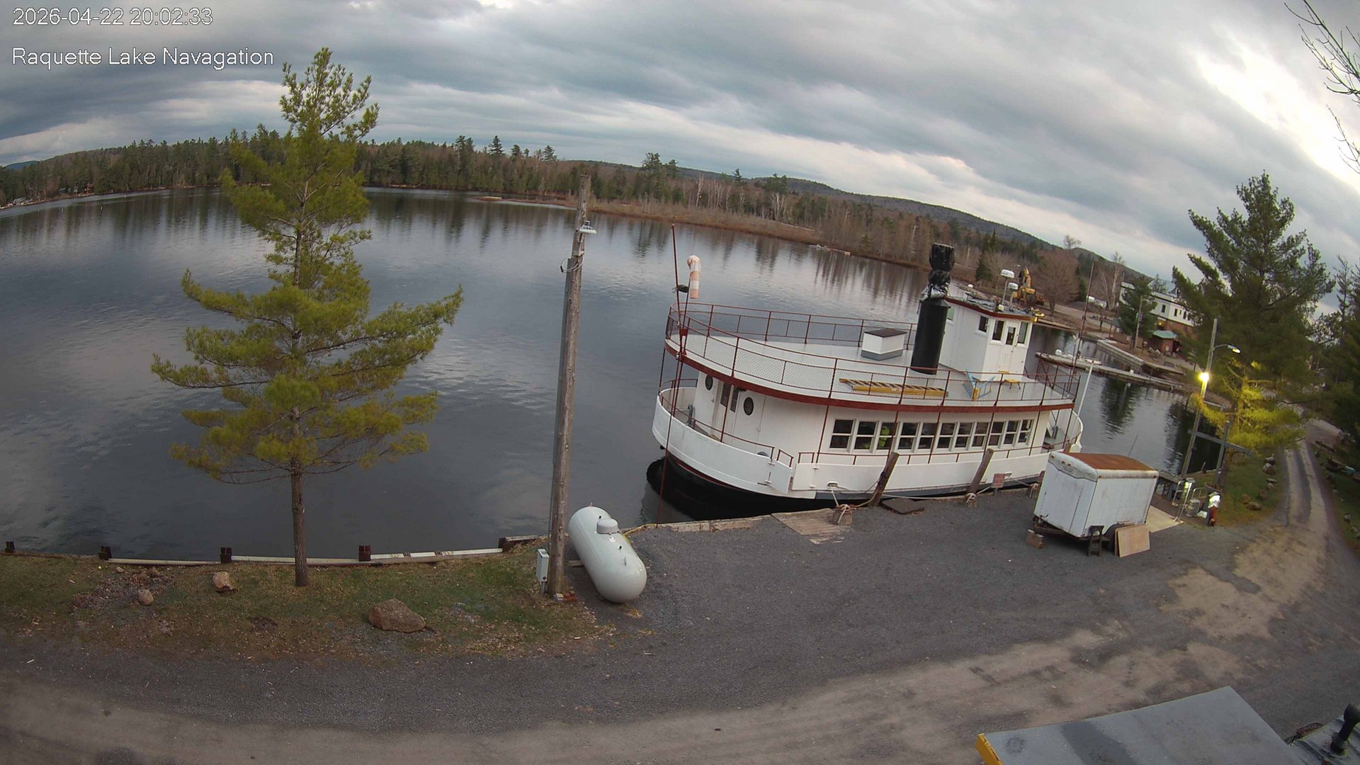 time-lapse frame, Raquette Lake Navigation  webcam