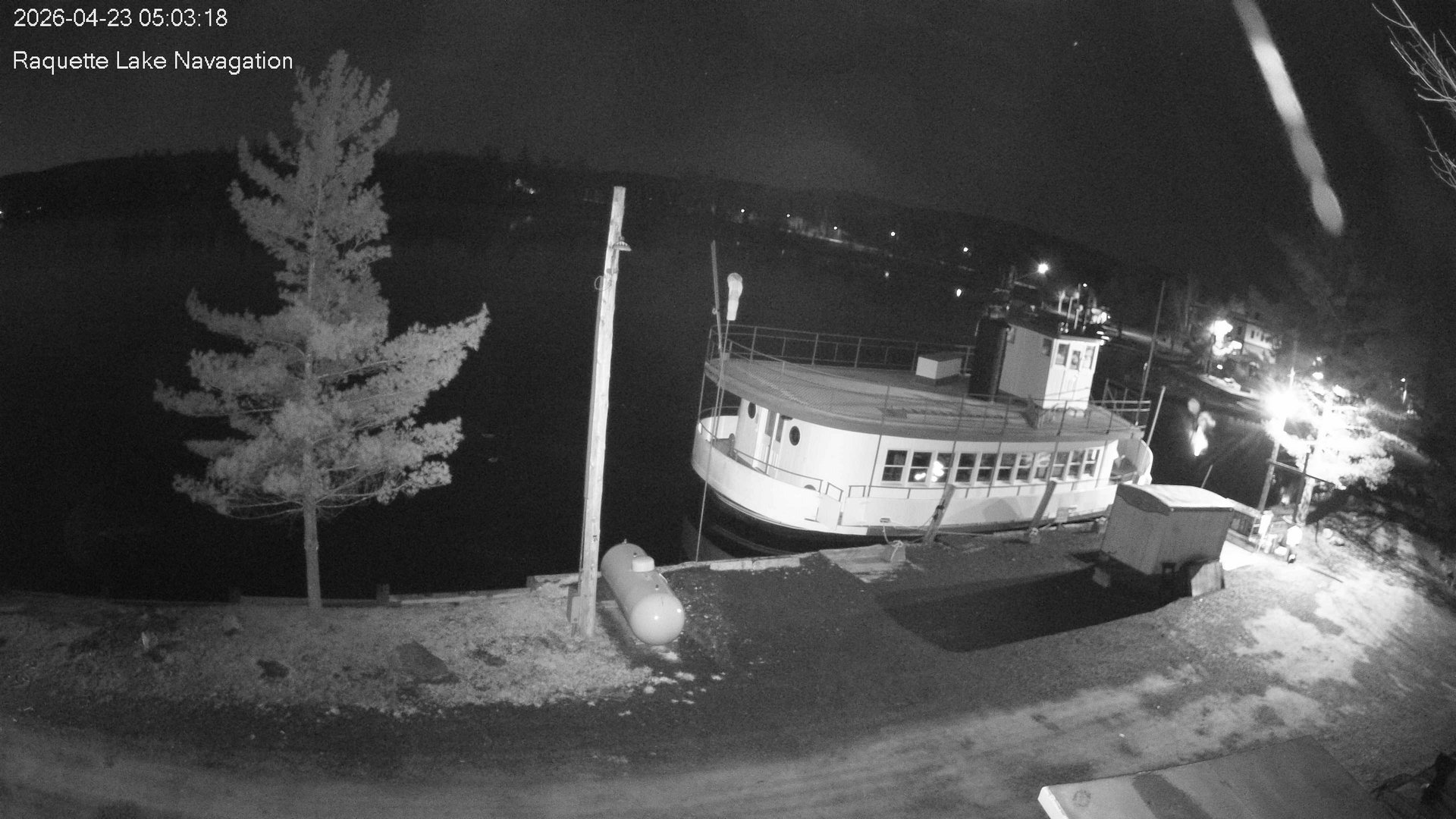 time-lapse frame, Raquette Lake Navigation  webcam