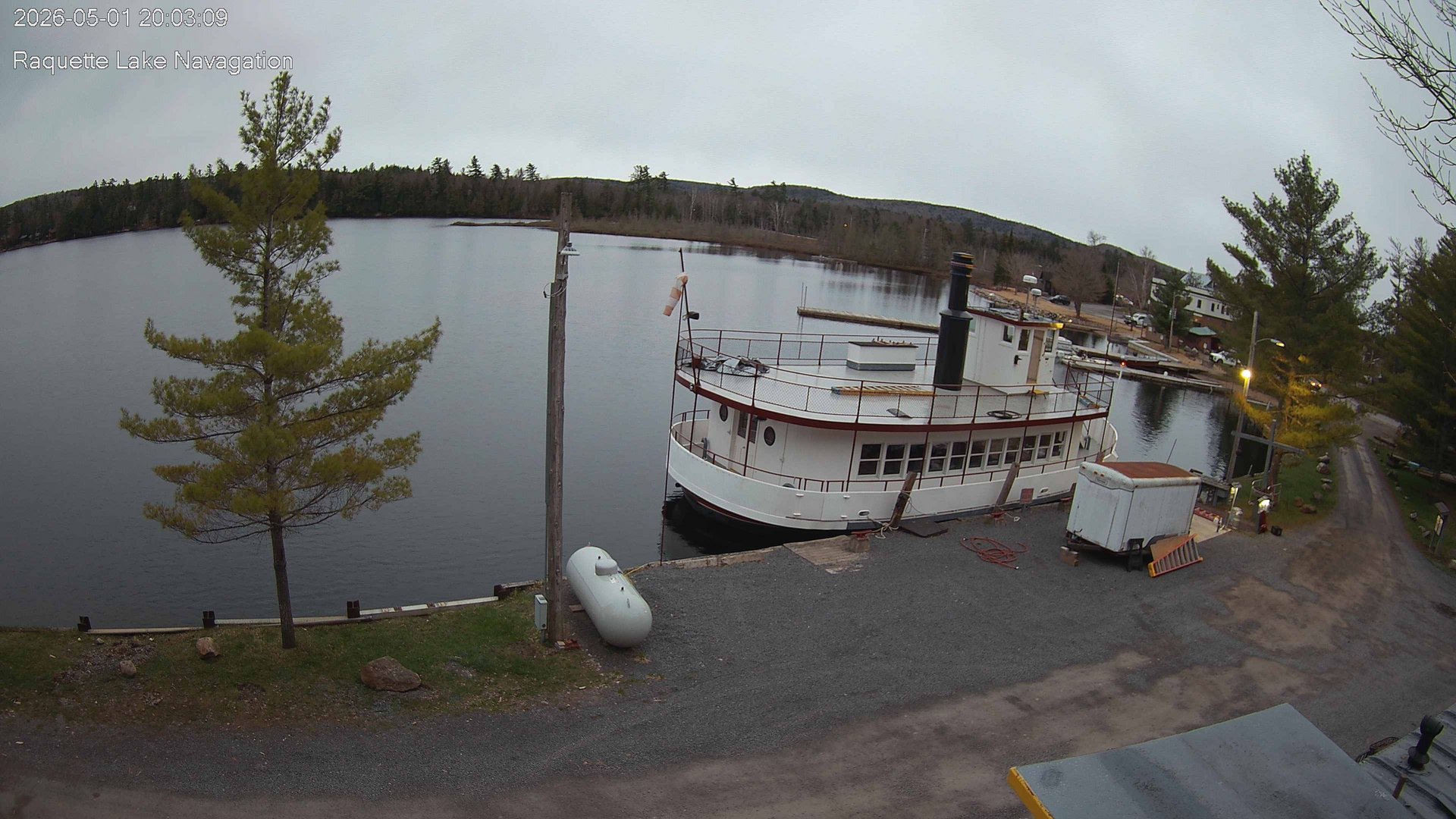 time-lapse frame, Raquette Lake Navigation  webcam