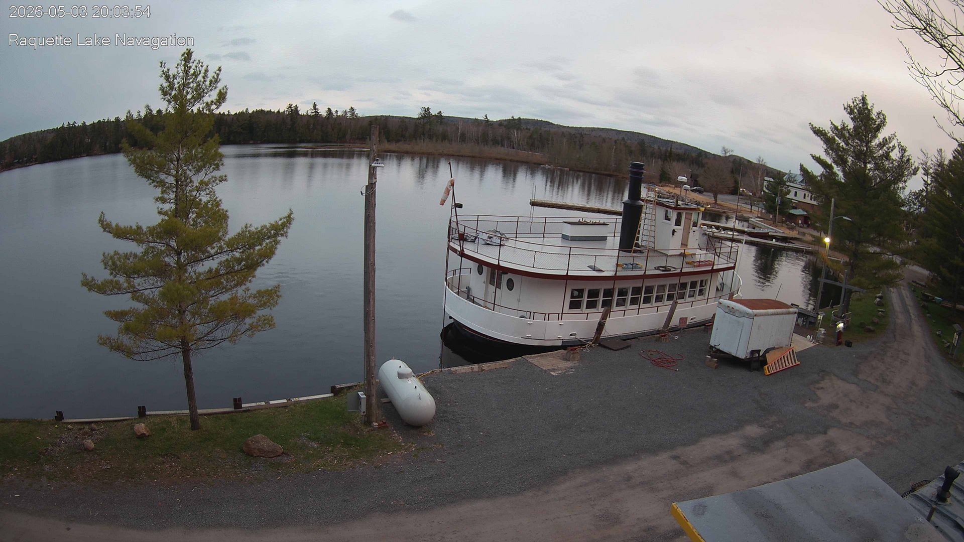 time-lapse frame, Raquette Lake Navigation  webcam