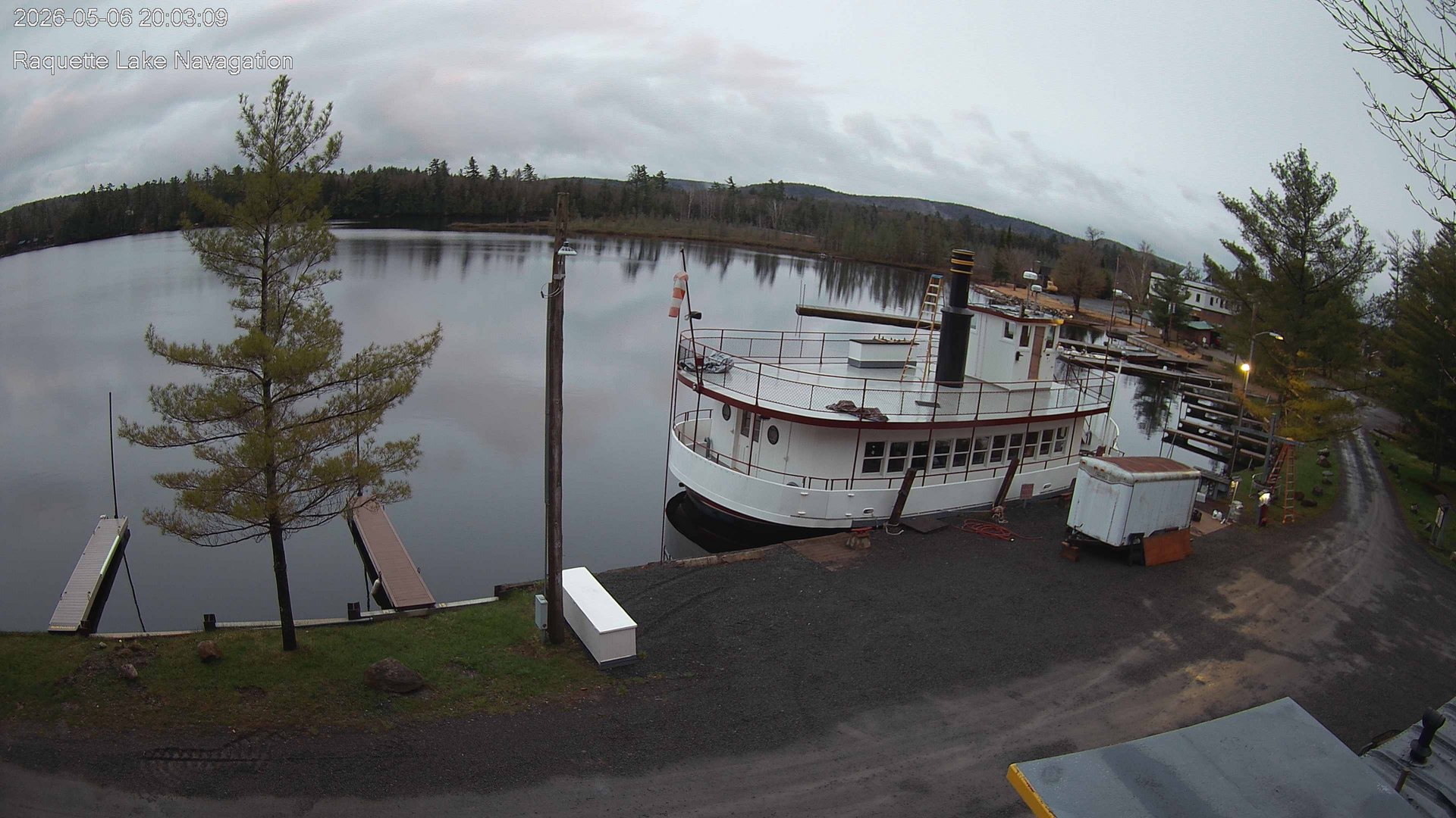 time-lapse frame, Raquette Lake Navigation  webcam