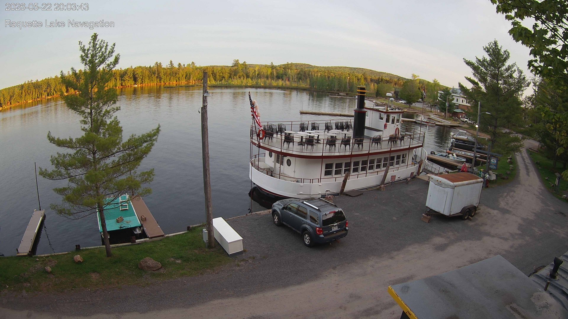 time-lapse frame, Raquette Lake Navigation  webcam