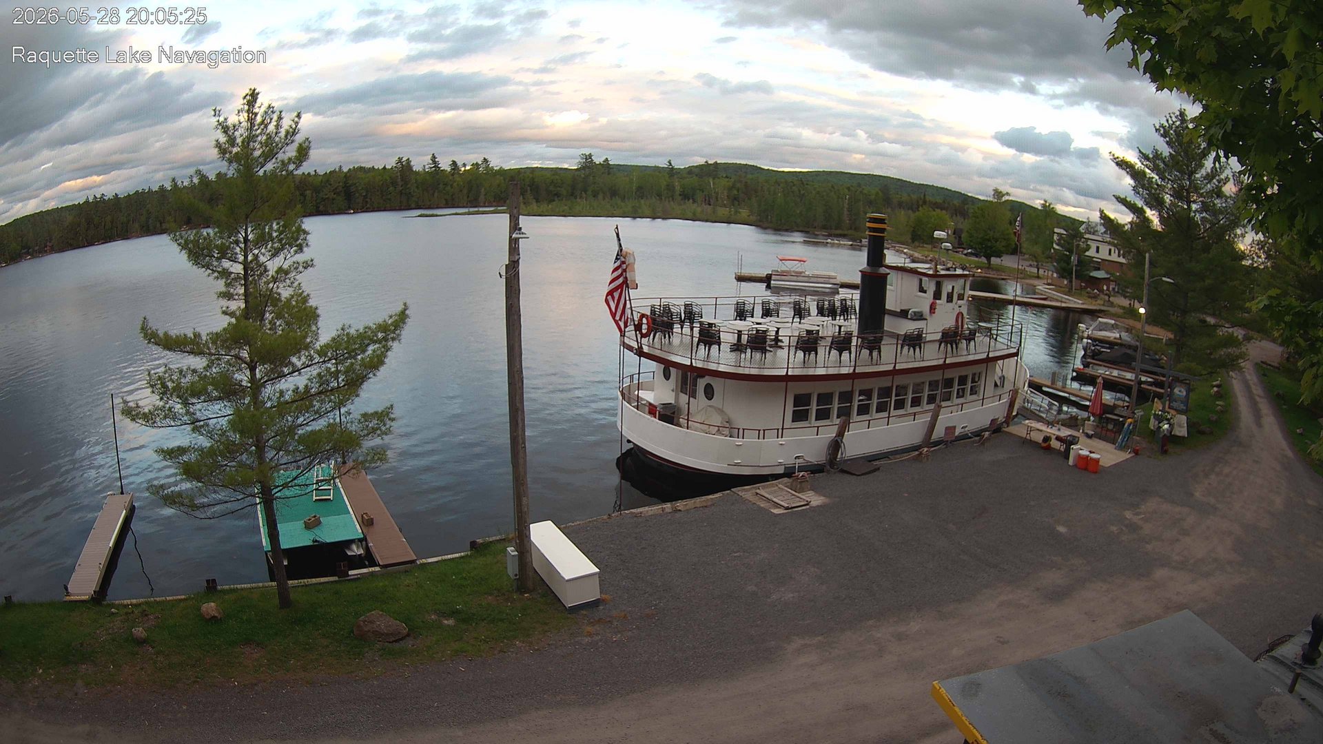 time-lapse frame, Raquette Lake Navigation  webcam
