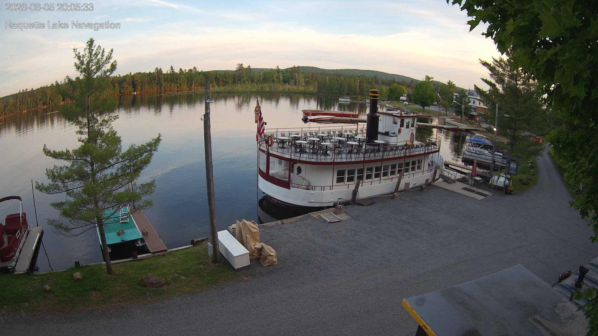 time-lapse frame, Raquette Lake Navigation  webcam