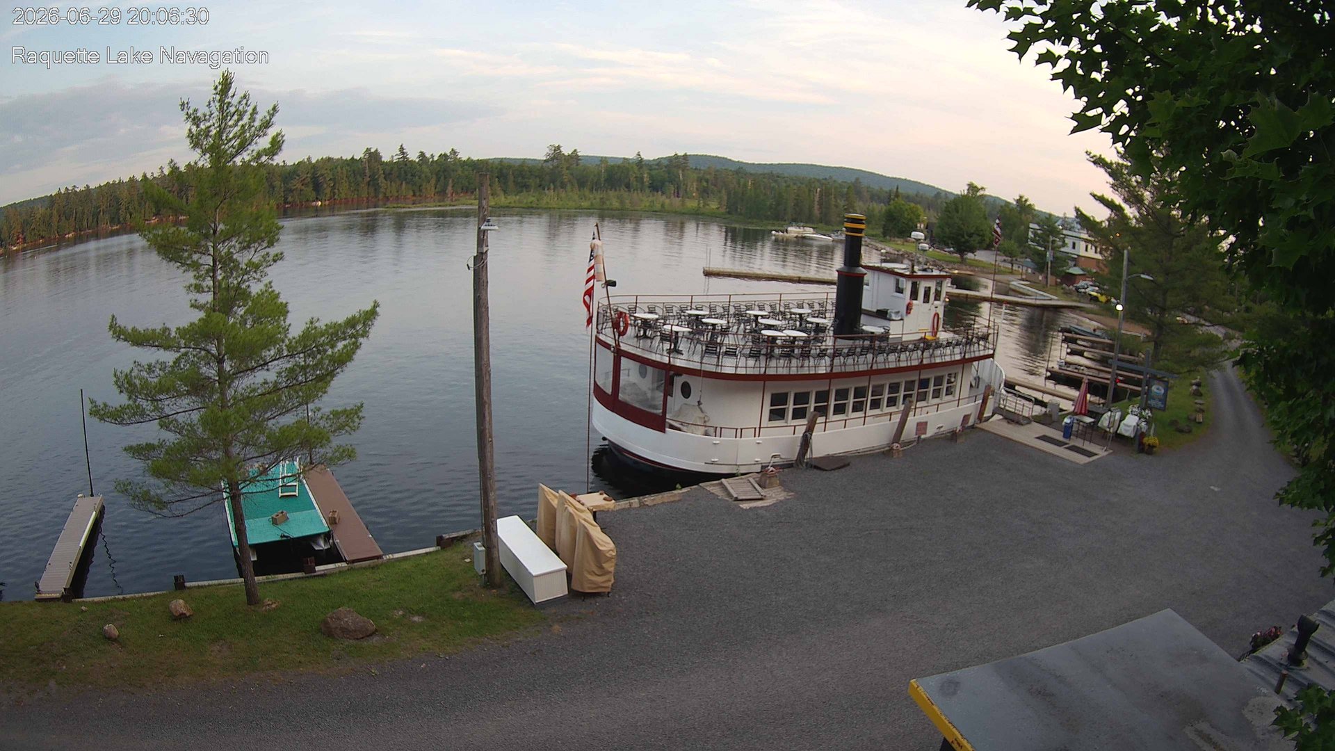 time-lapse frame, Raquette Lake Navigation  webcam