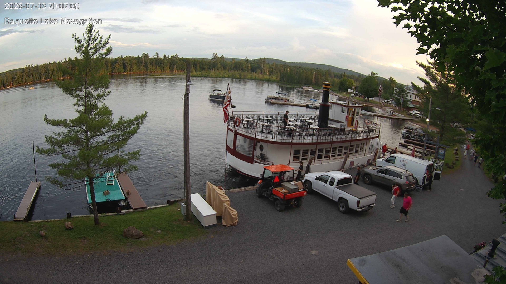 time-lapse frame, Raquette Lake Navigation  webcam