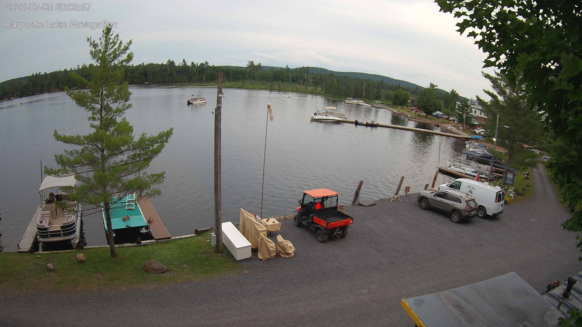 time-lapse frame, Raquette Lake Navigation  webcam