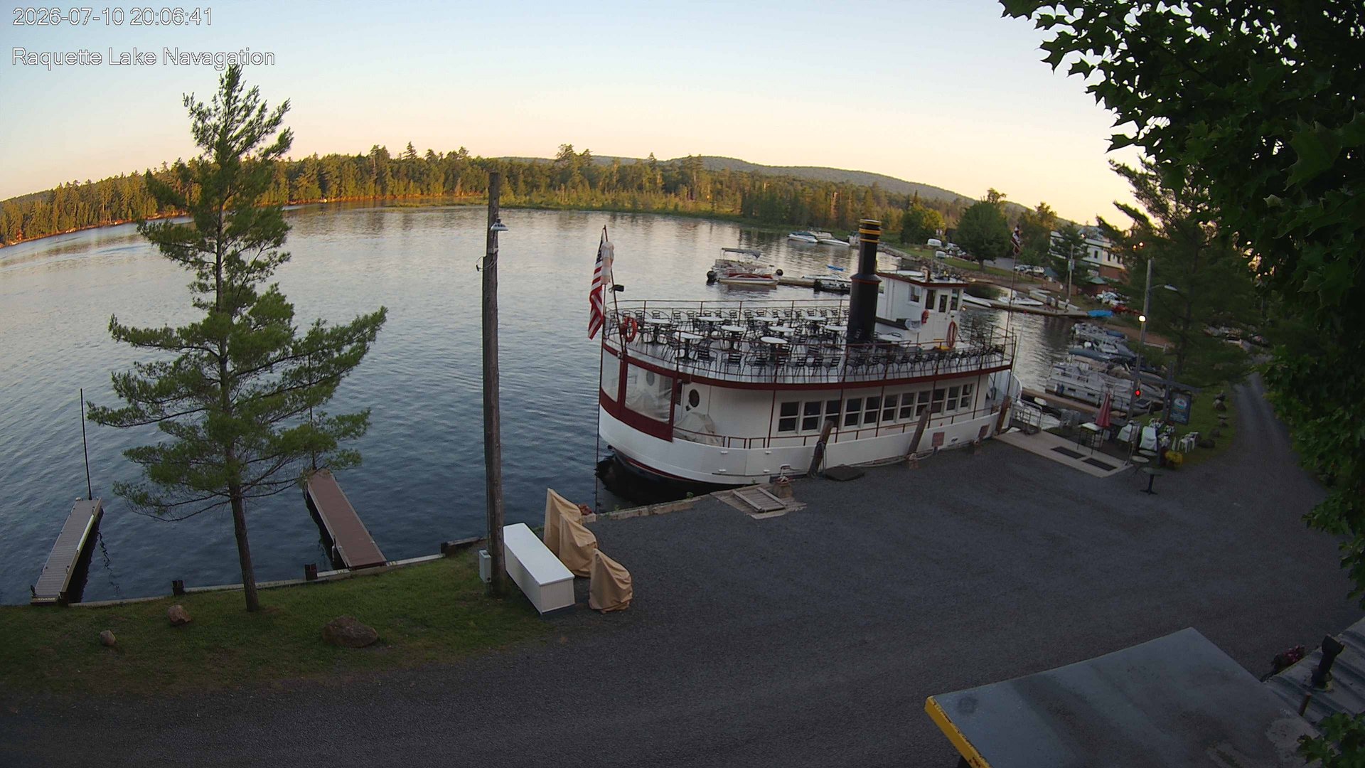 time-lapse frame, Raquette Lake Navigation  webcam