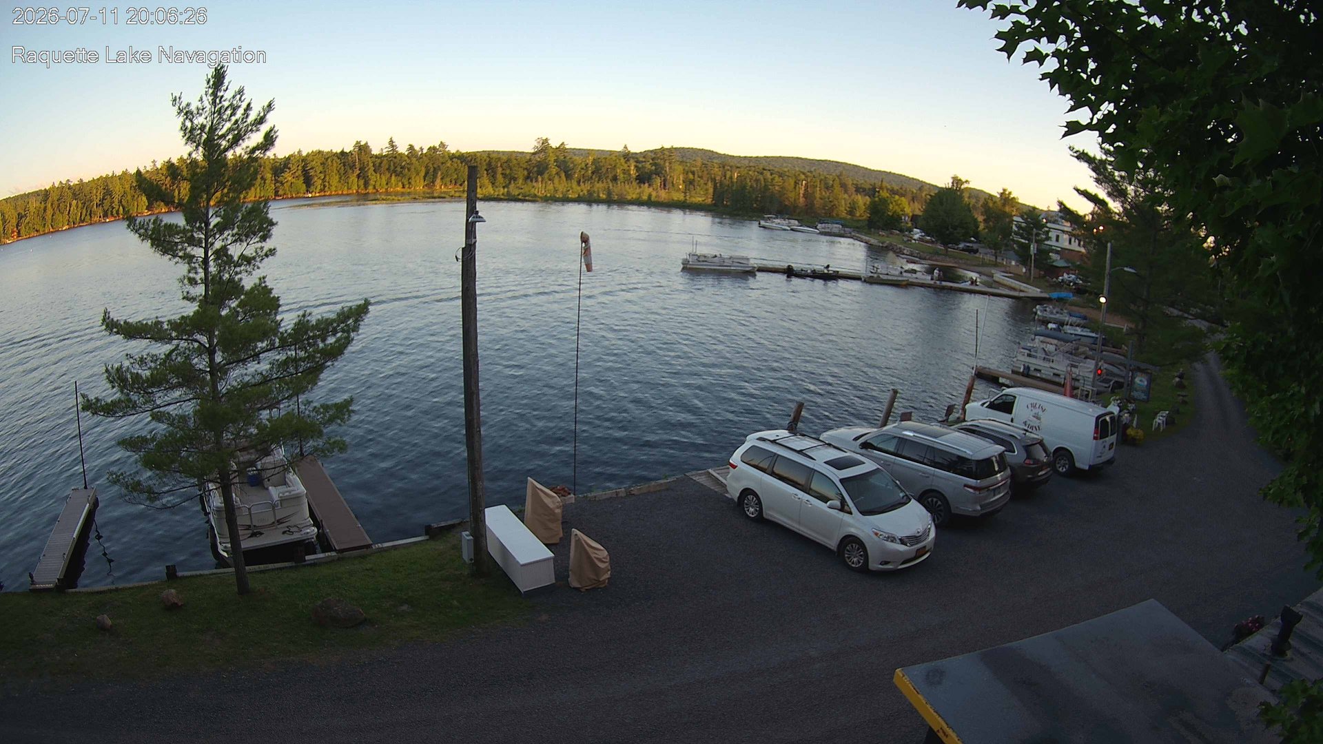 time-lapse frame, Raquette Lake Navigation  webcam