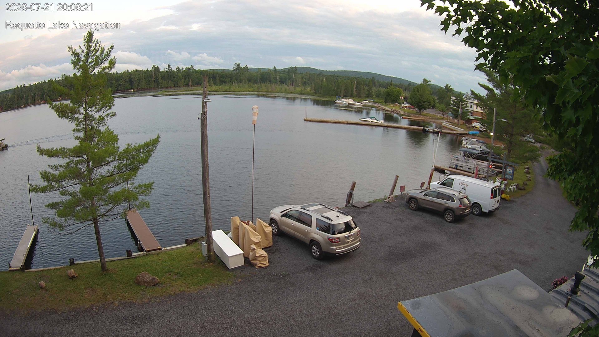 time-lapse frame, Raquette Lake Navigation  webcam