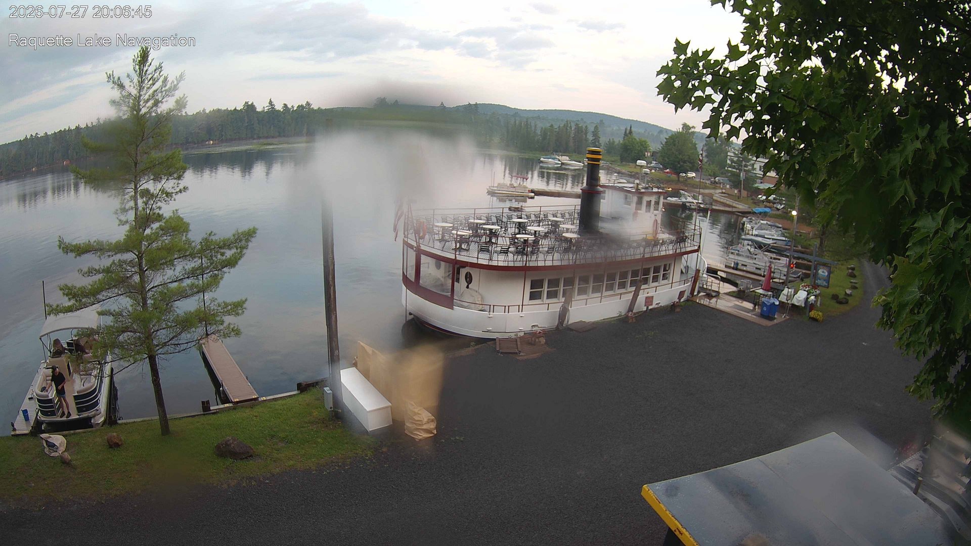 time-lapse frame, Raquette Lake Navigation  webcam