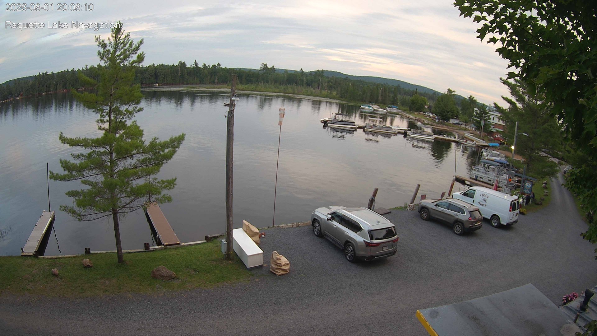 time-lapse frame, Raquette Lake Navigation  webcam