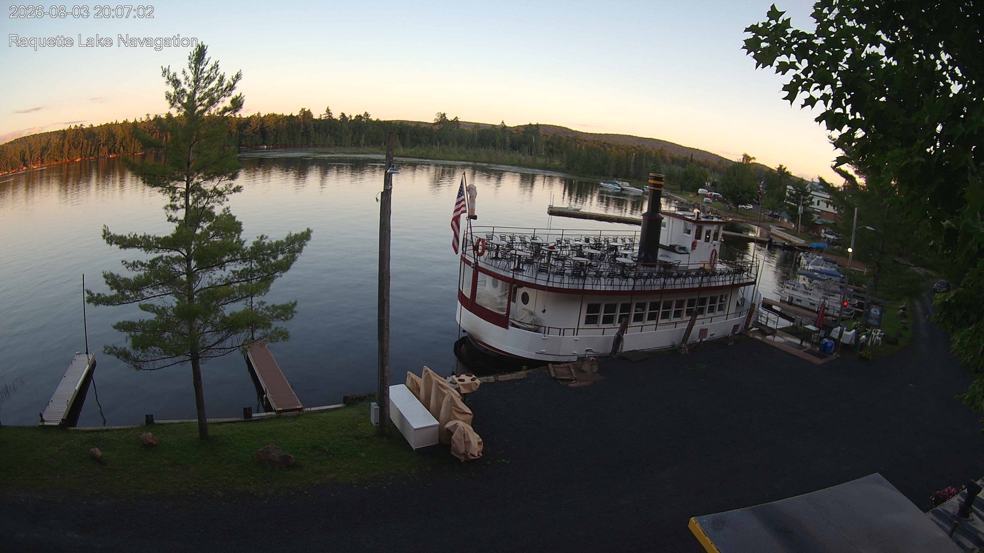 time-lapse frame, Raquette Lake Navigation  webcam