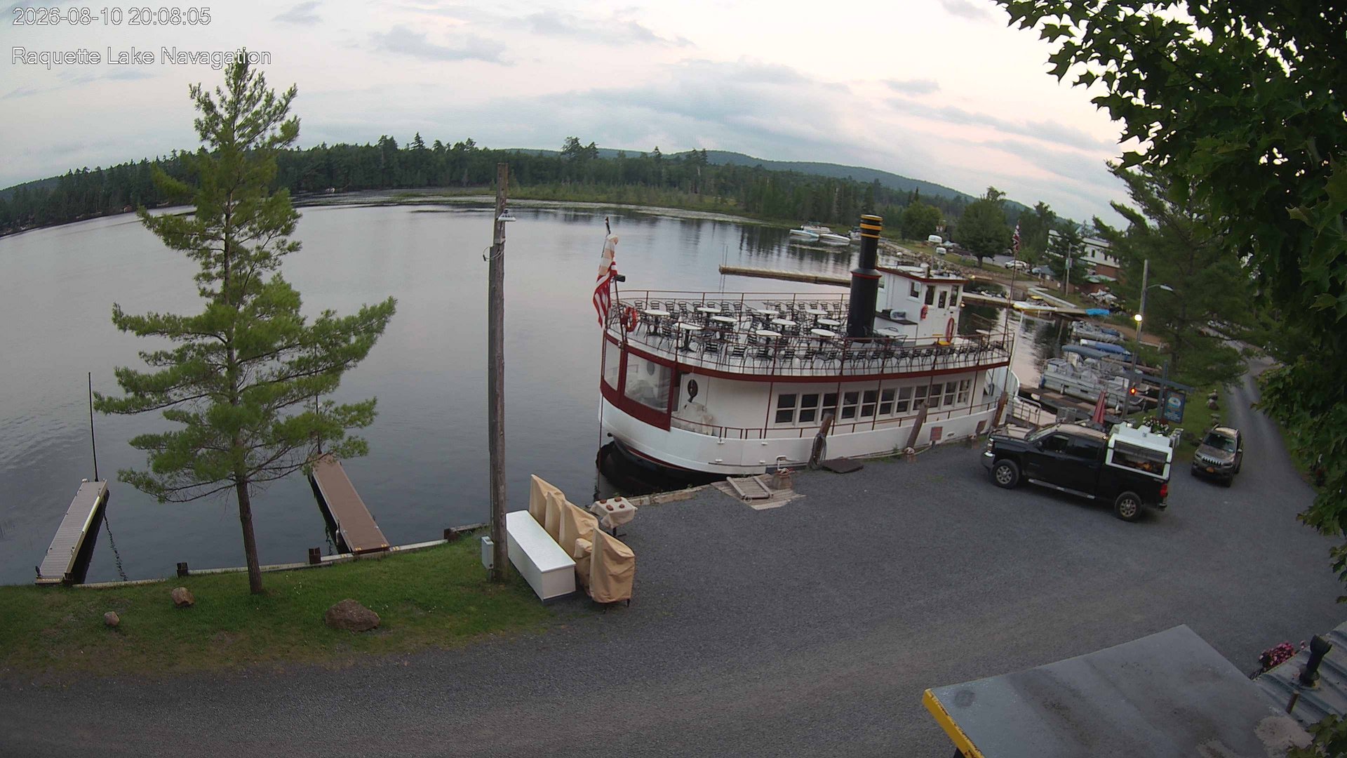 time-lapse frame, Raquette Lake Navigation  webcam